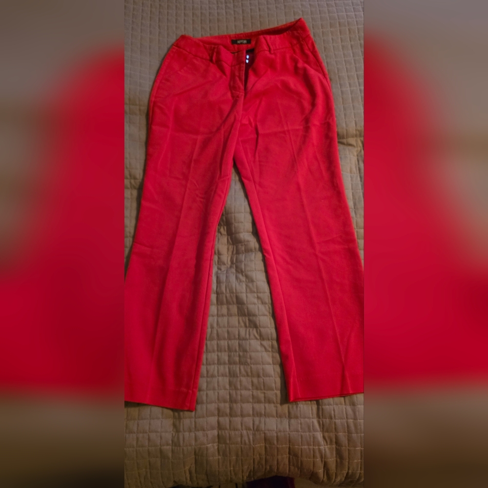 Apt. 9 Vibrant Red Straight Leg Pants